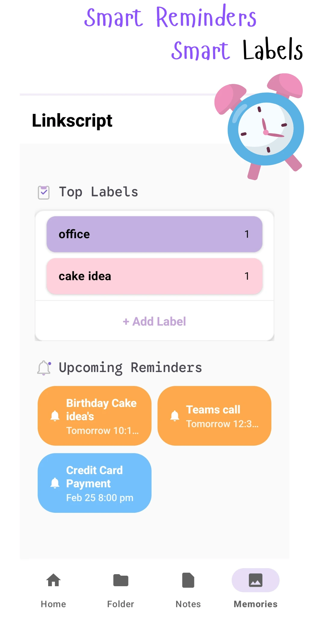 Checklist inside note